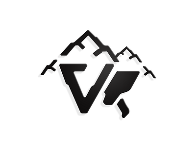 VR Peak Performance branding illustration logo