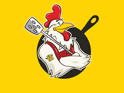 Family Fried Chicken branding illustration logo