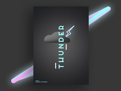Thunder | Poster illustrator imagine dragons photoshop poster thunder
