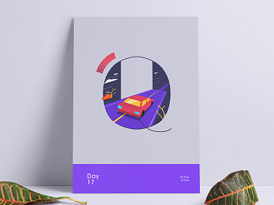 Poster | Letter Q illustration poster typography