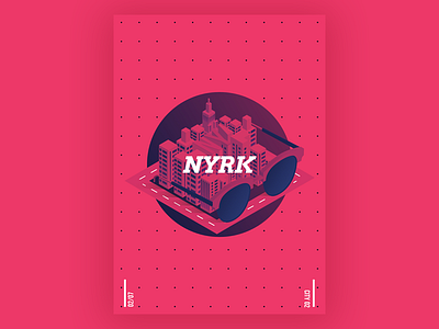 Nyrk gradients new york poster