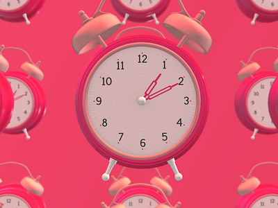 Slit. Drop. Clock. 3d animation design loop motion design