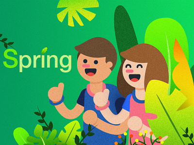 Spring design illustration ui 插图