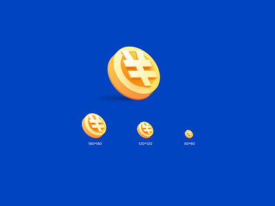 Gold app icon illustration logo