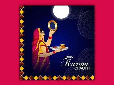 Happy Karwa Chauth 2022 designs themes templates and downloadable