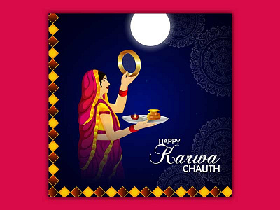 Happy Karwa Chauth Vector Template happy karwa chauth 2022 happy karwa chauth templates vector