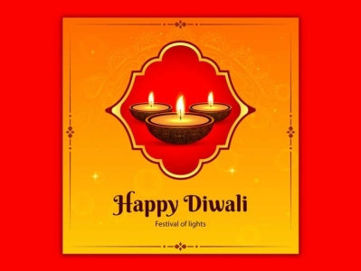 Happy Diwali Festival Background Social Media Post