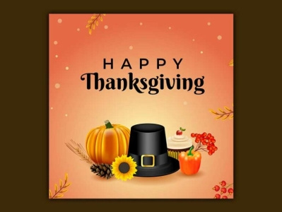 Thanksgiving Day with Leafs Creative Template Post happythanksgivingpost happythnaksgiving templates thanksgiving