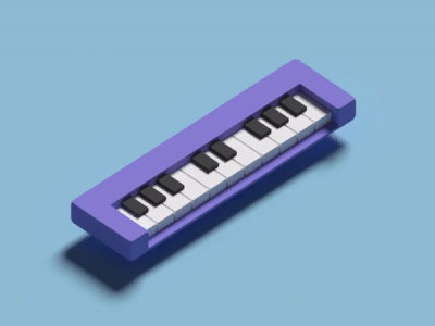 Ghost Piano b3d ghost lowpoly piano