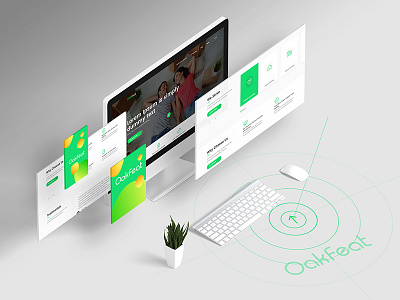 Oakfeat and branding design layout website