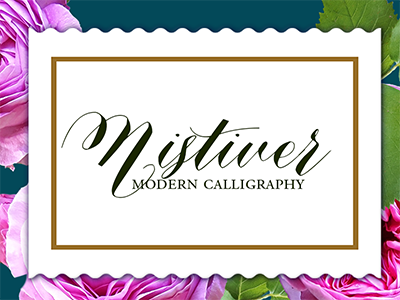 Nistiver calligraphy label lettering nistiver