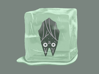 Frozen Bat bat character digital design digital illustration halloween illustration