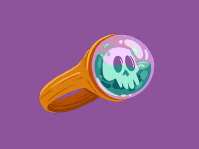 Skull Ring cursed cute design digitalart drawing halloween haunted illustraion illustration art ipad pro skull skulls