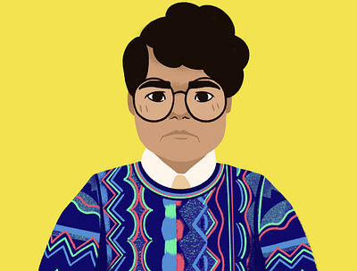 Guillermo (What We Do In the Shadows) adorable bright color character cute cutie drawing familiar fanart guillermo illustration ipadpro ipadprocreate pattern patterns sweaters texture ugly sweaters what we do in the shadows wwdits