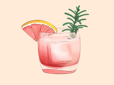 Gin, Grapefruit, and Rosemary