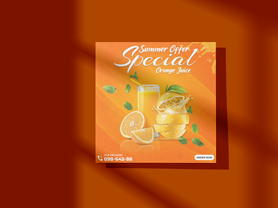 Tasty orange juice Instagram posts banner branding design flyer design graphic design illustration motion graphics poster social media social media post vector