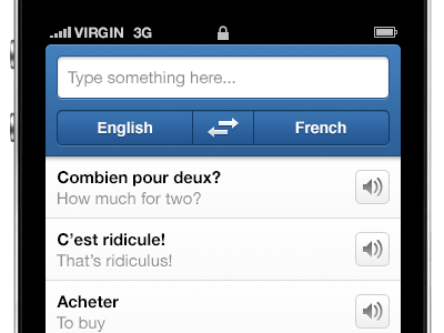 Translate Pro iPhone App Redesign app iphone redesign translate