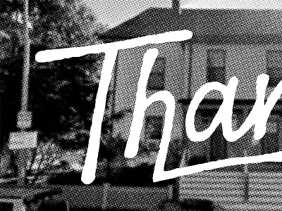 Thanks Sketch handdrawn lettering photoshop type