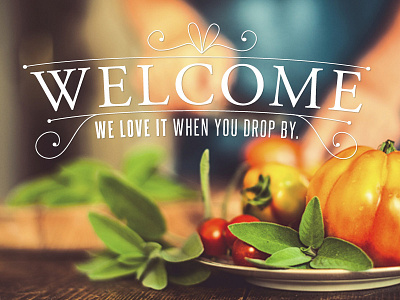 Welcome advertising typography web