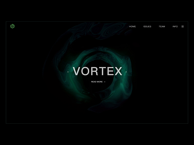 VORTEX🌪 3d animation branding cinema4d clean design landing page typography ui ui ux web web design website