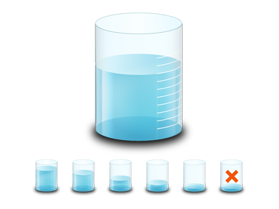 Water Measure Icons icon illustration water