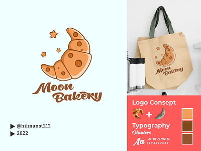 Moon Bakery Logo branding logo logo consept logo creation logo maker vector