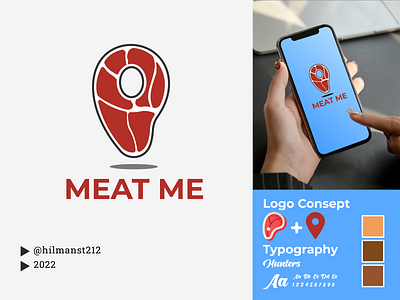 Meat Me Logo branding design illustration logo logo consept logo maker logoconsept ui ux vector