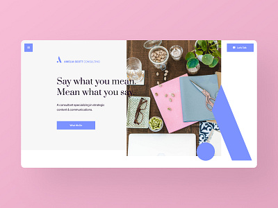 Personal Site for Amelia Scott clean ui design landing page minimal web web design website website design