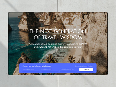 Indagare on Desktop animation content design digital interface luxury travel ui ux web web design