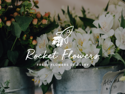 Day 1 - Rocket brand branding delivery flowers logo daily challenge rocket rocket ship