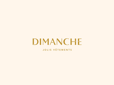 Dimanche Wordmark brand branding dailylogochallenge dimanche fashion fashion brand logo