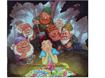 Snow White and The Seven Dwarfs characterdesign childrensbooks childrensillustrator illustration illustrator