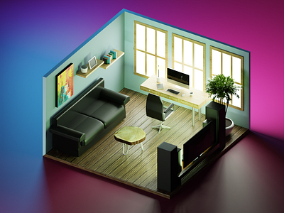 Home Office (Blender3d)