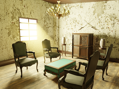 Mystery room 3d 3d art blender blender 3d blender3d blender3dart illustration