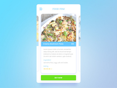 Restaurant Food order App activity button buy e commerce food mobile order rating restaurant ui ux