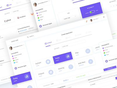 Web Application Exploration add new app create dashboard dribbble best shot git github profile ruby scale timeline web app
