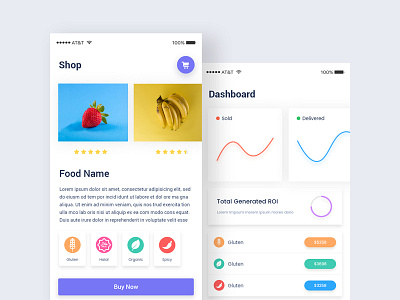 Shop And Dashboard ecommerce mobile app food delivery app mobile dashboard ui ux app