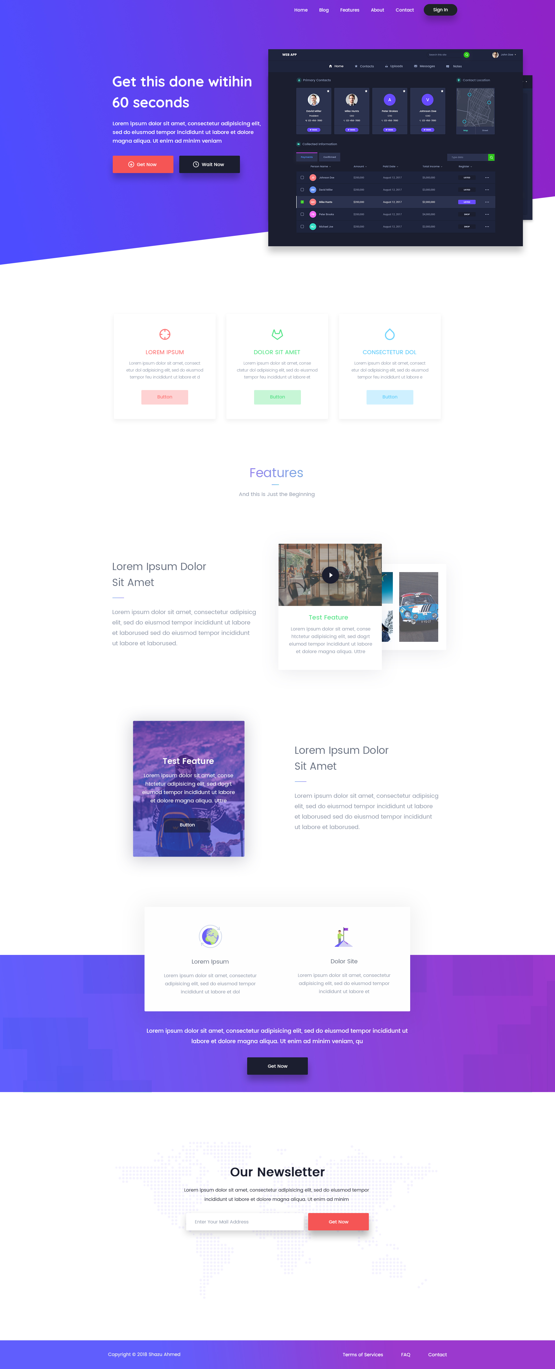 Landing Page Exploration by Shazu Ahmed on Dribbble