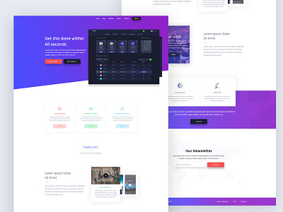 Landing Page Exploration landing page product website saas website ui ux website design