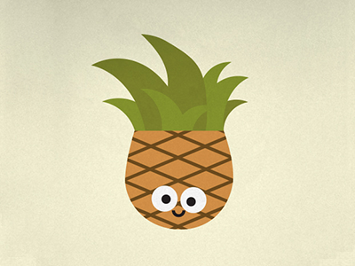 Illustration — Charming Baby Pineapple art cute digital fruit icon illustration kids naive pineapple vector