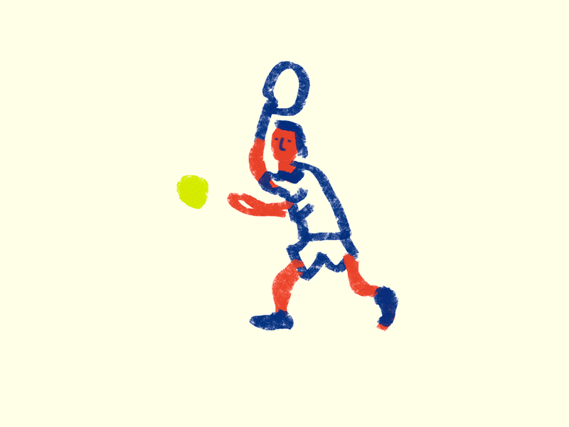 Tennis Animation animation art artist drawing gif handmade illustration juaniserrovalle motion tennis video