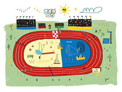 Illustration — Olympic Games art artist design direction drawing games graphic illustration juaniserrovalle olympic sports visual