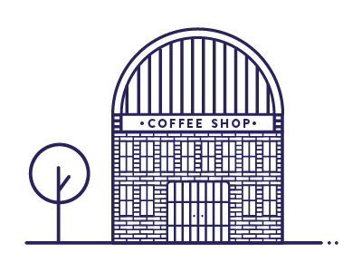 Icon — Coffee shop architecture art branding digital graphic icon illustration illustrator logo ux vector