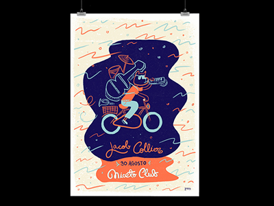 Illustration — Poster for Jacob Collier show art art direction color design digital drawing graphic illustration music poster silkscreen