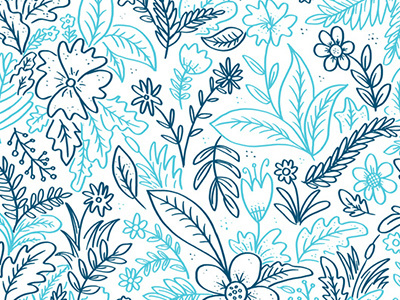 Illustration — Spring & Floral Pattern for textile surface art brand color design drawing flowers graphic illustration pattern photoshop surface textile