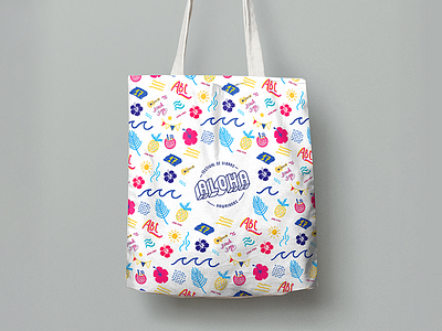 Pattern — Merchandising Aloha aloha branding cool design festival logo merchandising pattern surf system totebag