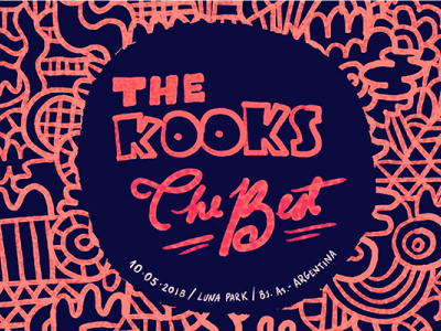 Poster — The Kooks art color design graphic design handmade illustration lettering music poster type typography visual