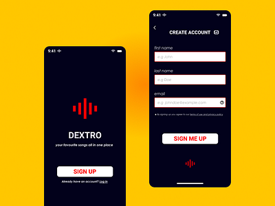 Dextro App UI