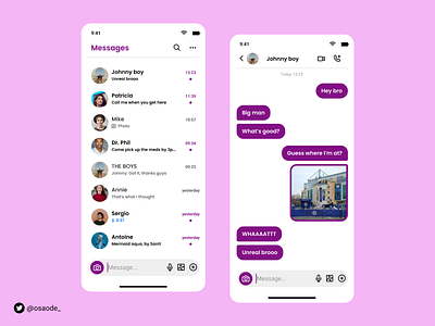Messaging app User interface app branding design ui ux