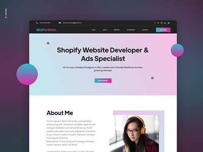 WixPortfolio. - Portfolio Website Design